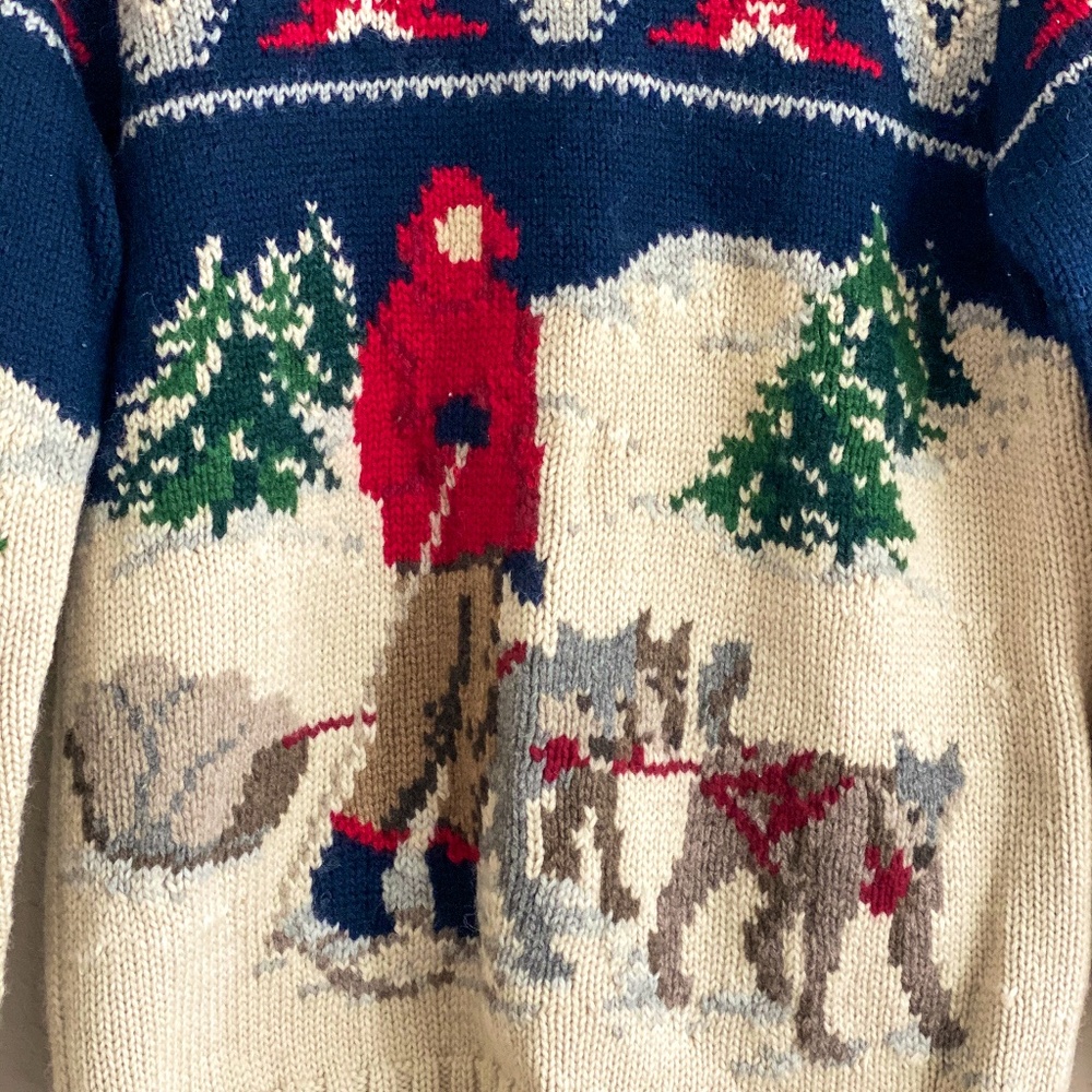 Vintage Hand Knit Ralph Lauren Sweater - Picture 3 of 4